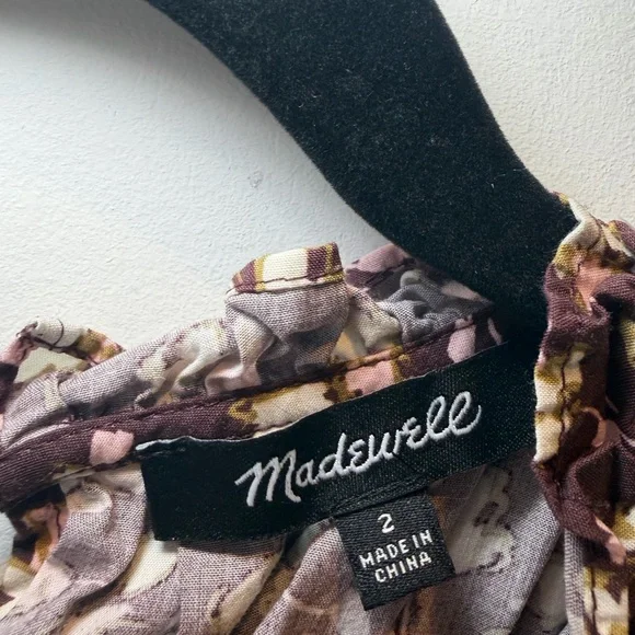 Madewell Sleeveless Floral Maxi Dress in Brown and Cream - Picture 3 of 6